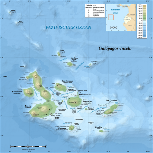 Galápagos Inseln Karte Galapagos Inseln Karte